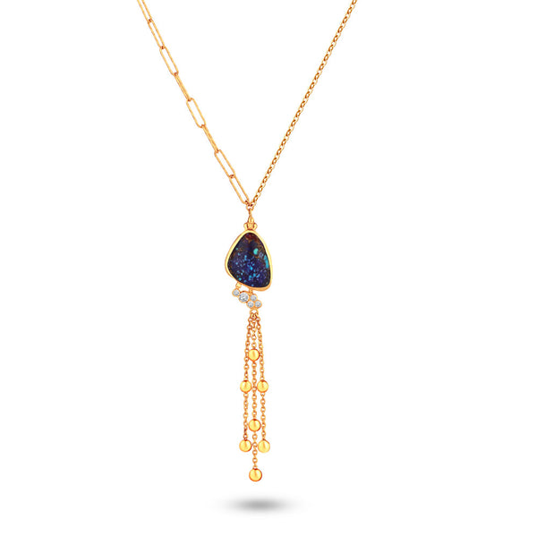 Eden Dangling Summer Diamond Necklace in 18K Gold  Yellow gold / S-P352S