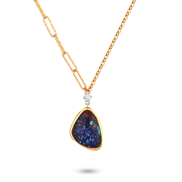Eden Dangling Summer Diamond Necklace in 18K Yellow gold / S-P358S