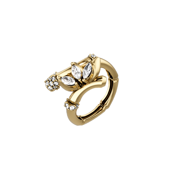18K Yellow gold Fine Diamond Ring - S-R351X