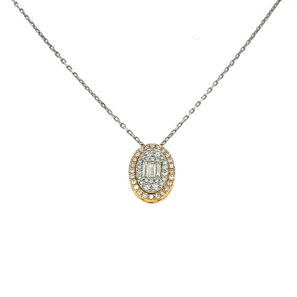 Baguette Central Diamond Necklace / I-H26P