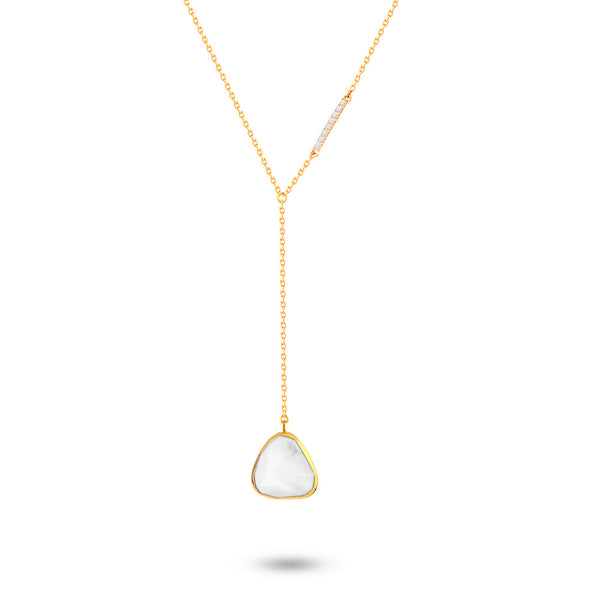 Dangling Summer Diamond Necklace in 18K Yellow gold / S-P355S