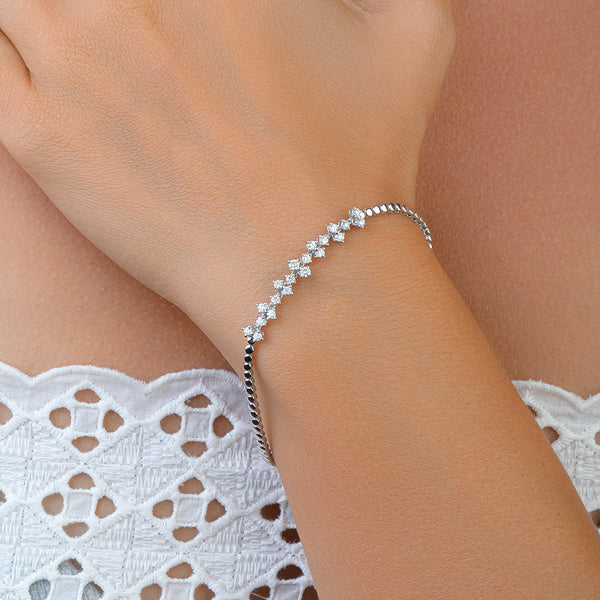 Beautiful Diamond Bracelet in White gold - B-S-BG005B