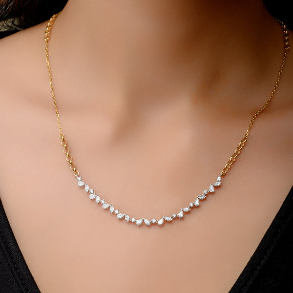 18K Yellow Diamond Collier - B-S-BG011P