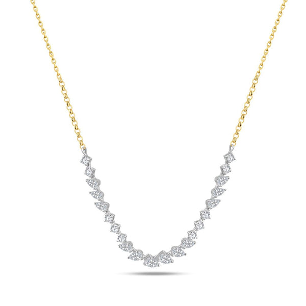 Precious Collier Diamond Necklace in 18K Yellow gold - B-S-BG015N