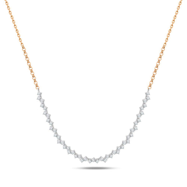 Precious Collier Diamond Necklace in 18K Rose gold - B-S-BG016N