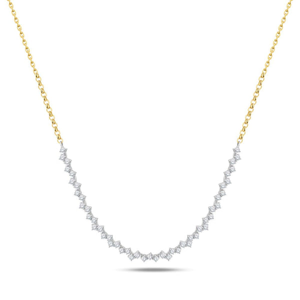 Precious Collier Diamond Necklace in 18K Yellow gold - B-S-BG016N