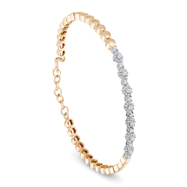 18K Rose Gold Diamond Bangle - B-S-BG021B