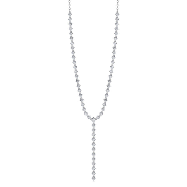 18K White Gold Diamond Necklace - B-S-BG025N