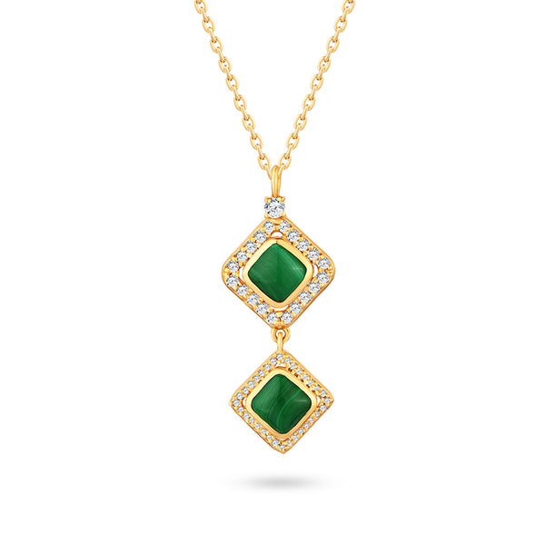 Dangling Summer Diamond Necklace in 18K Gold  Yellow gold / S-P414S