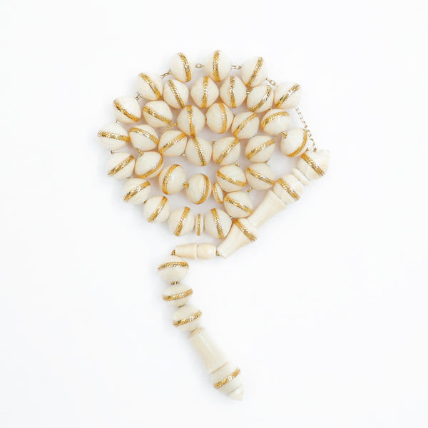 33 Beads of Ivory & Gold - GOLD001