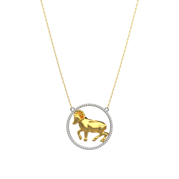 Aries Zodiac Necklace - FSPN001SHCB