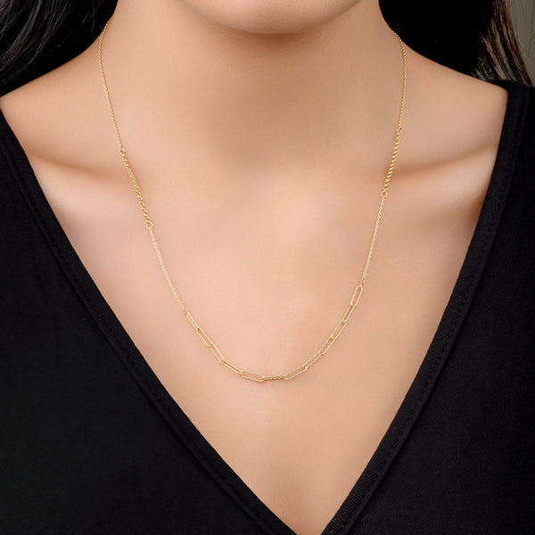 18K Linglong Gold Necklace - GCWT073N/A