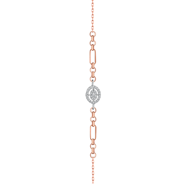 Precious Diamond Circles BRACELETS in 18K ROSE Gold / HB133