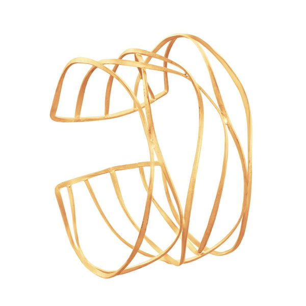 Gitana Hollow Silky gold connected strings bracelet - I-GEN064B