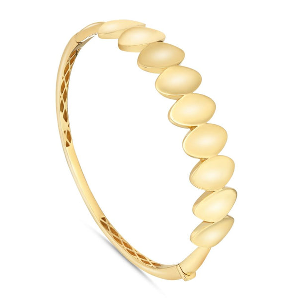 18K Yellow Gold Flowing Pebble Bangle - K-B206G/B - KLEO-BY-THE-JEWELRY-HOUSE