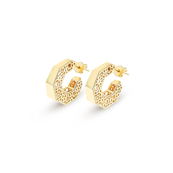 18K Andalucy 3D Gold Earring - K-E060G