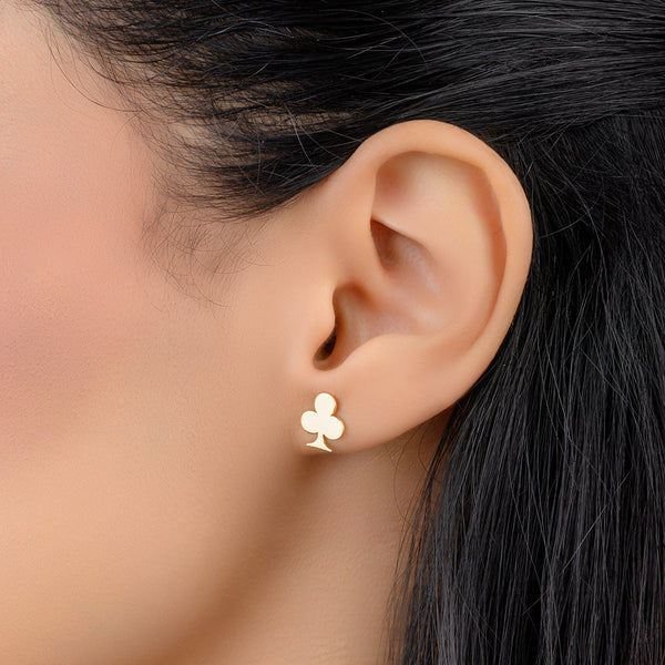 18K Clubs Gold Earring - K-E119G/B