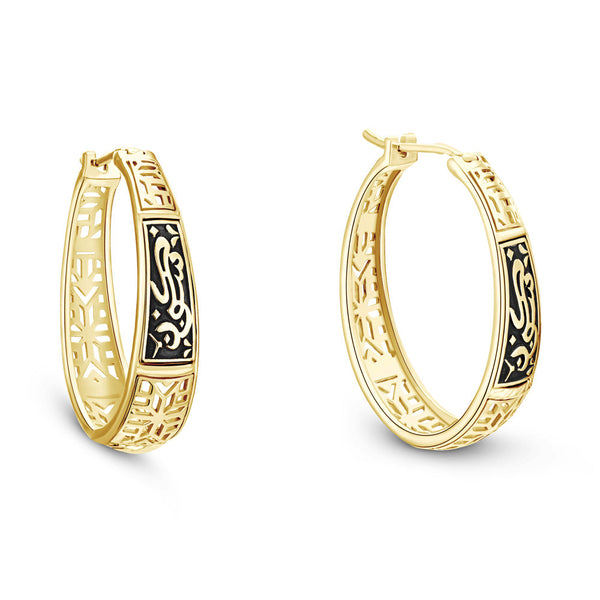 18K Yellow gold Earring - K-E123G/B