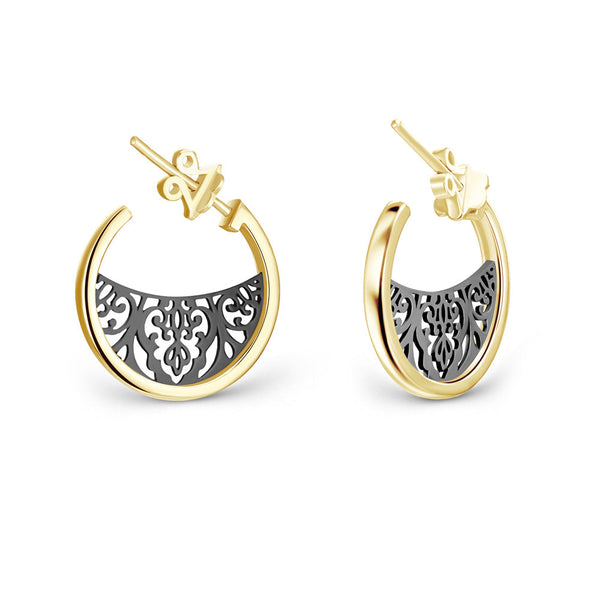 18K Yellow gold Earring - K-E124G/B