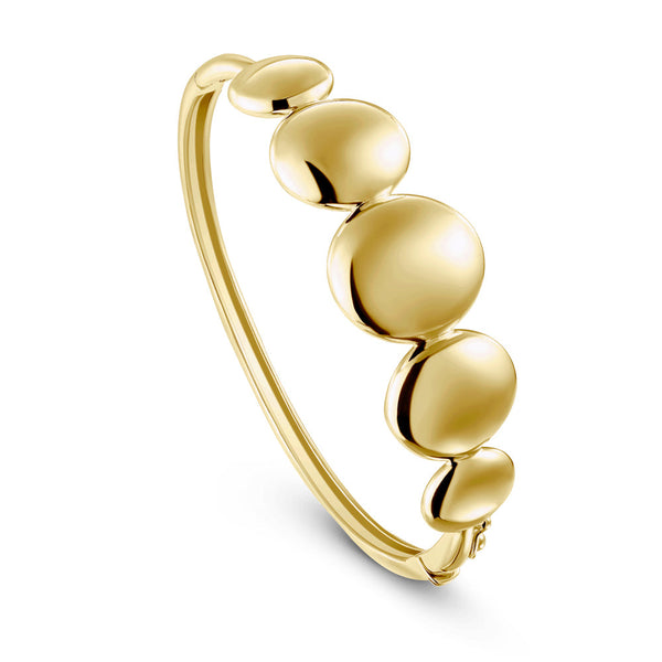 18K Yellow Gold Bangle - K-H031BG