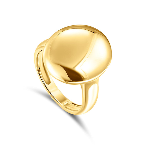 18K Yellow Gold Ring - K-H031RG/B