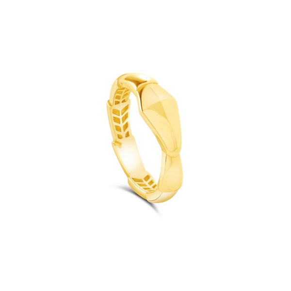 18K Yellow Gold Ring -K-H048RG/B