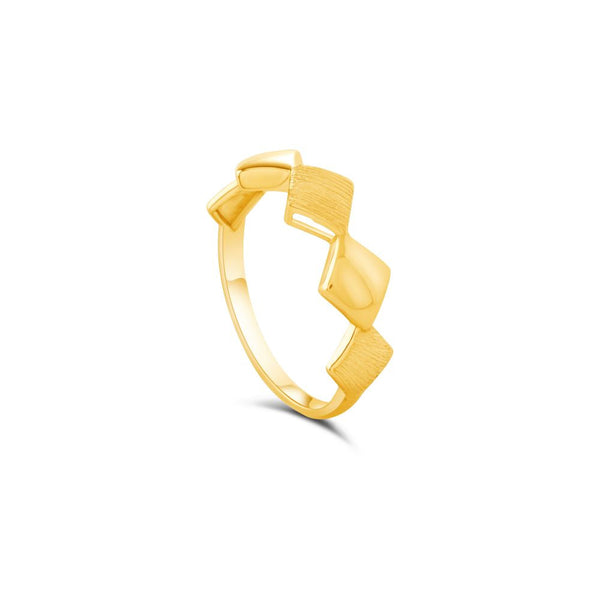 18K Yellow Gold Ring -K-H054RG/B