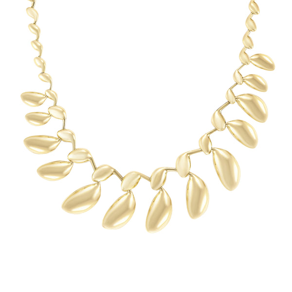 18K Yellow Gold Artistic Form Necklace - K-H070NG/B - KLEO-BY-THE-JEWELRY-HOUSE