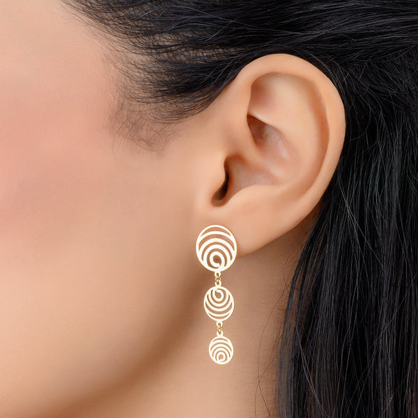 18K Moon Gold Earring - K-P120GE/B