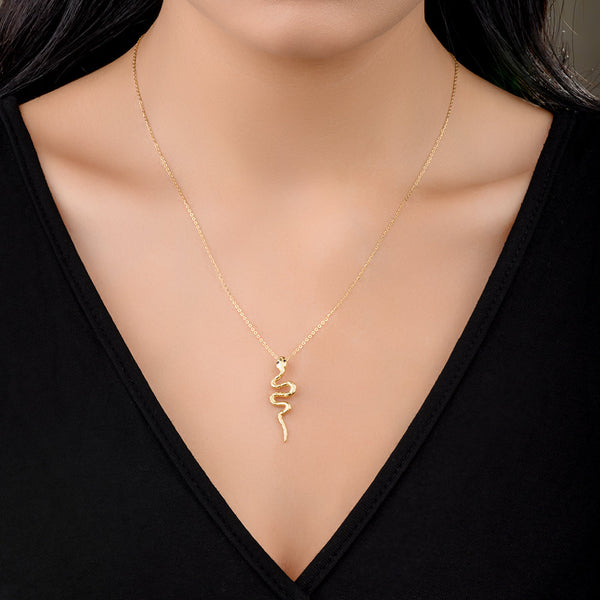 18K Cobra Chain Gold Necklace - K-P178G