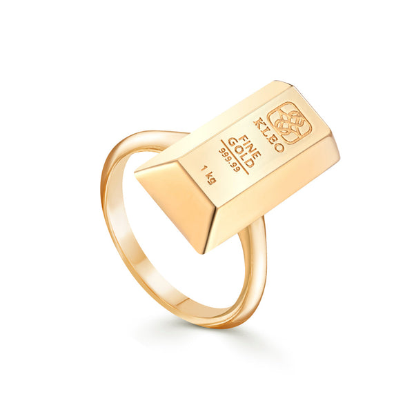 18K Yellow gold Ring - K-P194GR/B