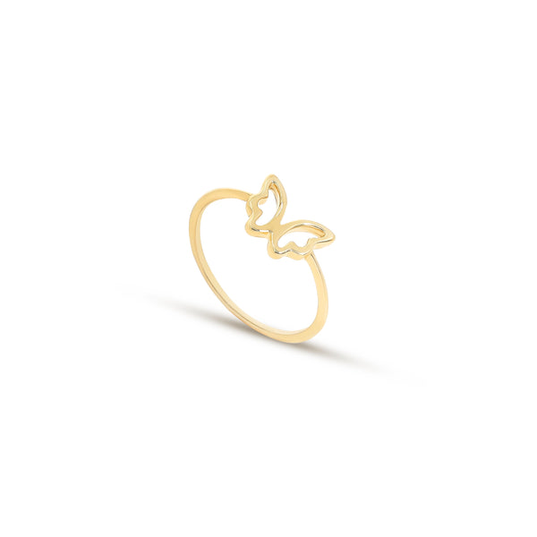 18K ButterFly Gold Ring - K-R117G/WG