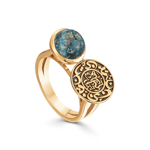 18K Yellow gold Ring - K-R163GS/B