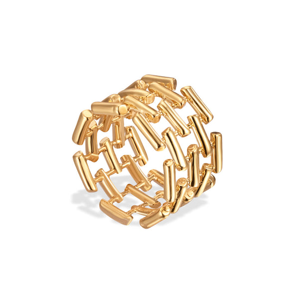 18K Yellow gold Ring - K-R383G/C