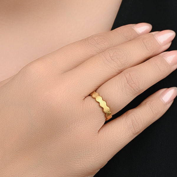 18K Matt Gold Ring - K-W007G