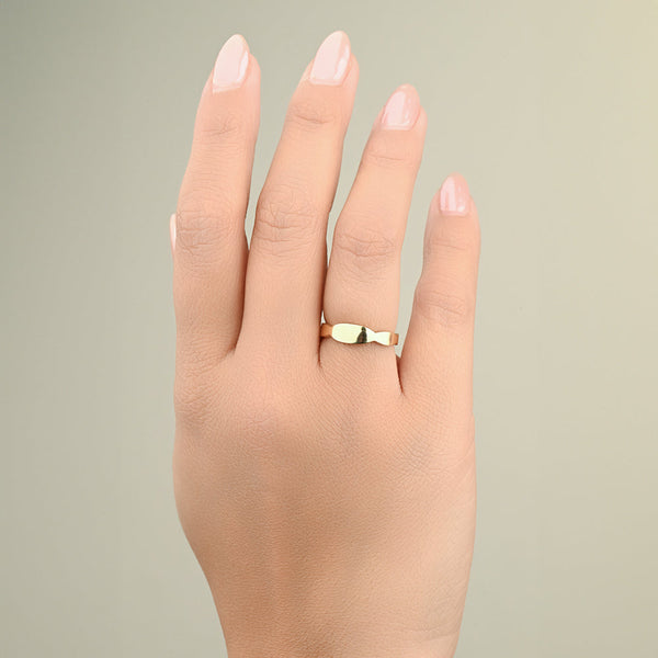 18K Gold Simple Ring - K-W008G