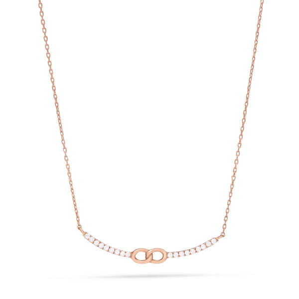 Beautiful Bond Diamond necklace in ROSE 18K Gold -SIR1135Q