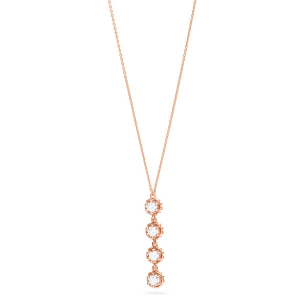 4 Celestial Meteor Diamond necklace in 18K Rose Gold - S-B44P