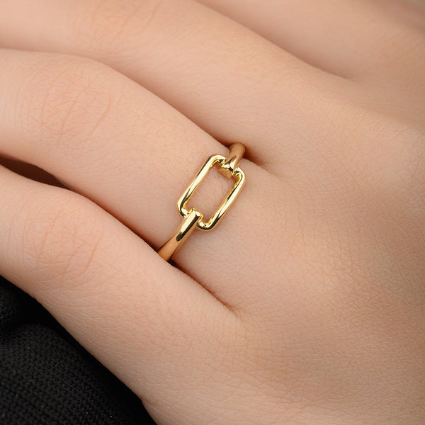 18K Triangle Gold Ring - K-R110G/WG