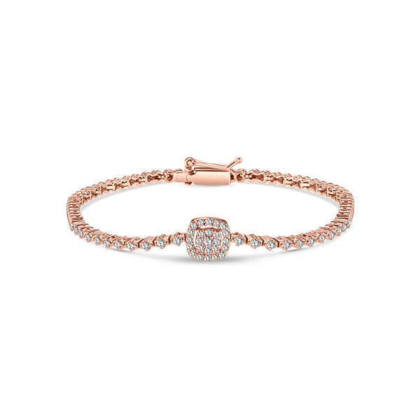 18K Rose Gold Diamond Bracelet - S-B284SB