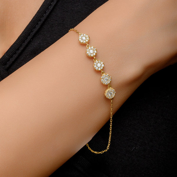 18K Yellow Diamond Chain Bracelet - S-B316S