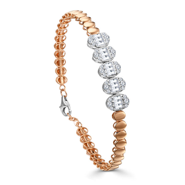 18K Rose gold Diamond Bangle - S-B321S