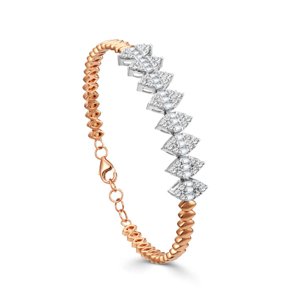 18K Rose gold Diamond Bangle - S-B322S