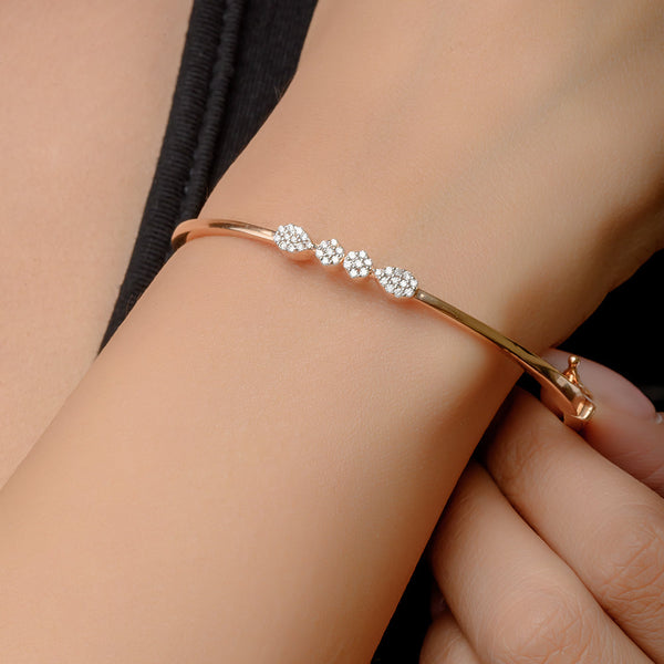 18K Rose Diamond Bangle  - S-B327SB