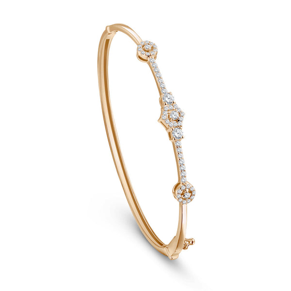 18K Rose Gold Diamond Bangle - S-B331S