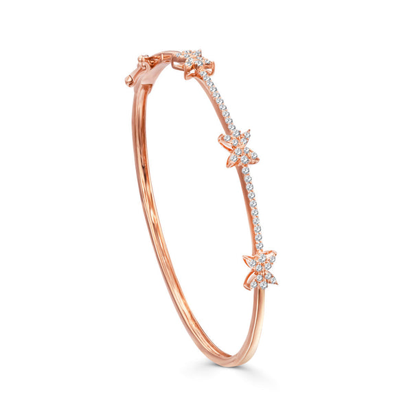 18K Rose gold Diamond Bangle - S-B335S