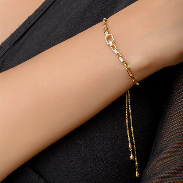 18K Yellow Diamond Linglong Bracelet - S-BC008S