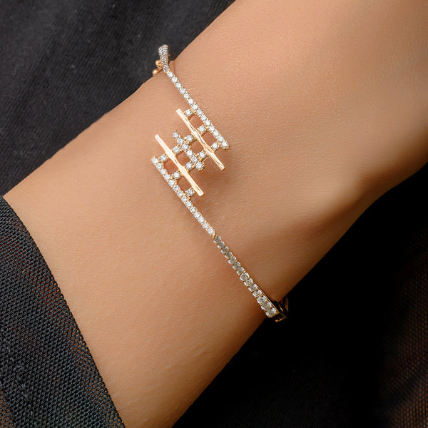 18K Rose Diamond Bangle - S-BU011S