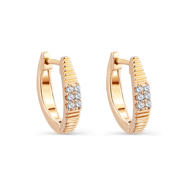 Simple Diamond Earring in Yellow gold - S-E245S