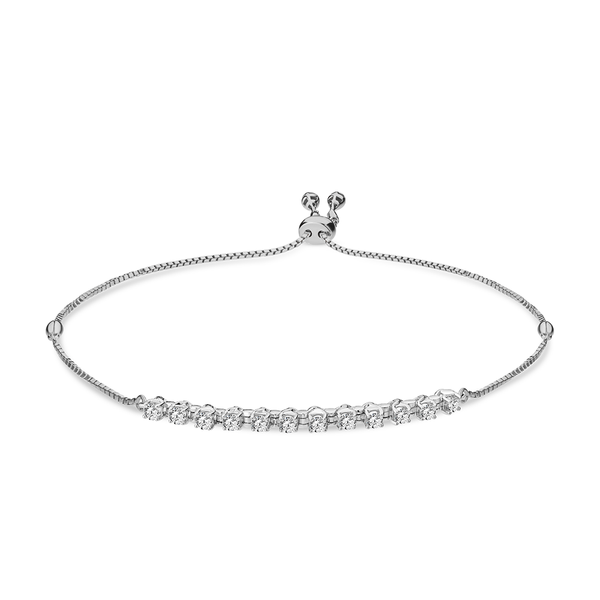 Half Tennis BRACELETS in 18k White Gold - S-H040BS